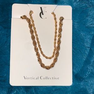 Vertical Collective Layered Chain Necklaces